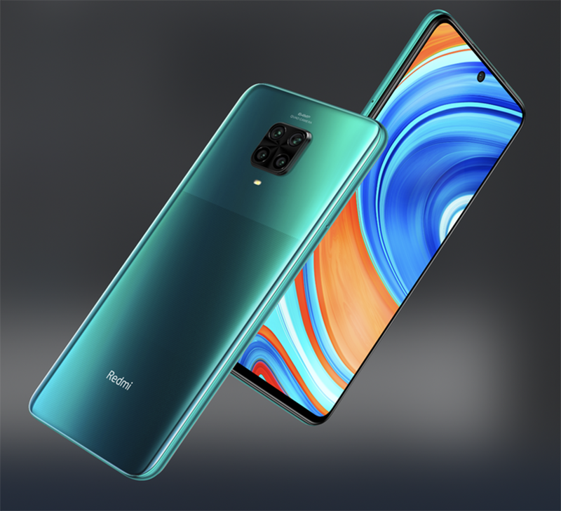 ảnh mặt trước v&agrave; sau redmi note 9